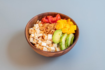 Poke bowl with fresh ingredients