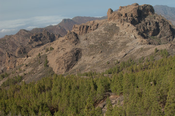 Landscape in The Nublo Rural Park. Tejeda. Gran Canaria. Canary Islands. Spain.