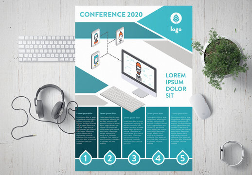 Video Conference Flyer Layout