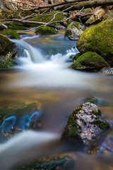 Fototapeta na wymiar landscape with waterfalls in Jizera Mountains