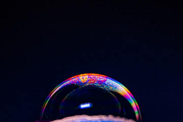soap bubbles on black