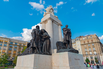 Obraz premium urban panorama of the city of Budapest in Hungary