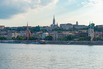 urban panorama of the city of Budapest in Hungary