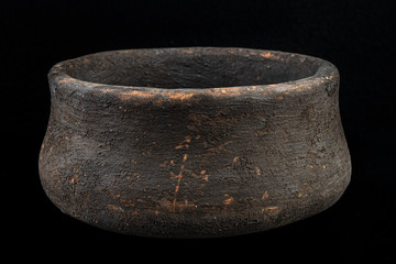 Ancient bowl bell-shaped. Bronze Age. Bell-Beaker culture.