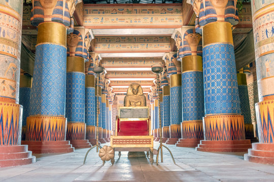 Throne Hall used as the set of the film Cleopatra in Cinema Atlas Studios