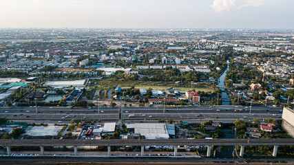 top view of the suburb.