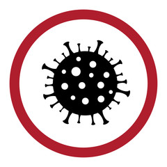 Coronavirus warning sign. Pandemic outbreak medical concept.
