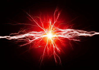 Pure Energy and Electricity Power in Red Bolts