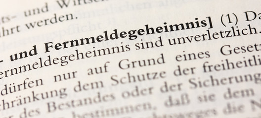 Fototapeta premium Briefgeheimnis und Fernmeldegeheimnis