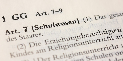 Art. 7 GG Schulwesen Verfassung Grundgesetz