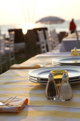 リゾートホテルのガーデンバーベキュー