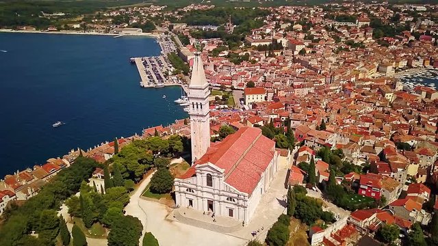 Aerial view of Rovinj, Istria, Croatia