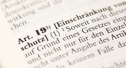 Rechtswegsgarantie, Wesensgehaltsgebot, Zitiergebot in Art. 19 GG