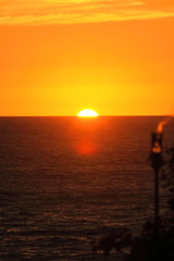 ビーチリゾートのサンセット