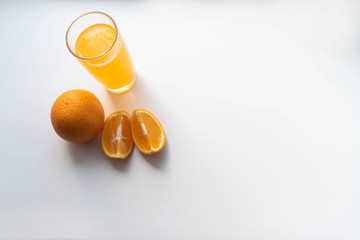 orange vitamins immunity and glass of juice