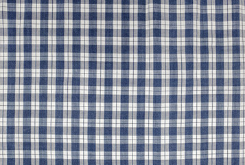 texture fabric with blue and white checks