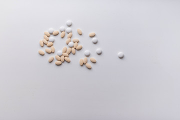 Fototapeta na wymiar lots of tablets and vitamins pill