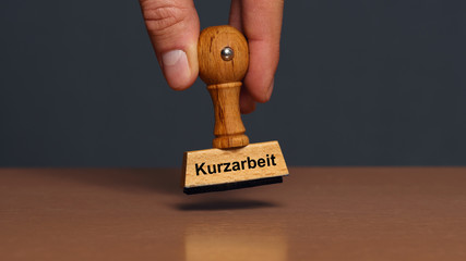 Bürostempel Kurzarbeit Corona-Virus