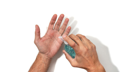 Usuwanie wirusów z rąk przez dezynfekcję