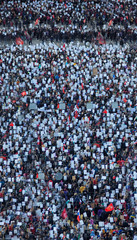 large crowd of people on the street.