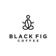 Obraz premium coffee yoga logo vector designs