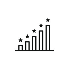 simple icon of a rating with outline style design
