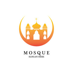 Mosque icon vector Illustration design template