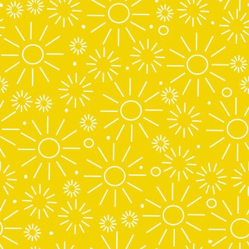 seamless floral sunshine repeat pattern