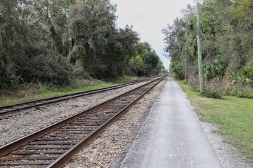 Fototapeta na wymiar Railway in the countryside