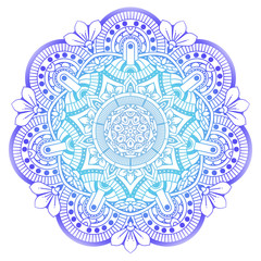 Vector round abstract circle. Mandala style. Decorative element, colored circular design element.