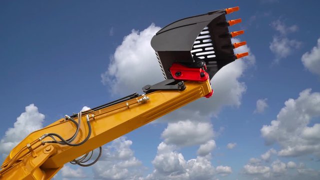 excavator on a construction site