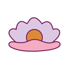Isolated shell line and fill style icon vector design