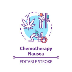 Chemotherapy nausea concept icon