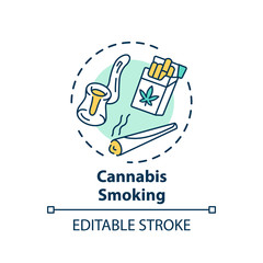 Naklejka premium Cannabis smoking concept icon