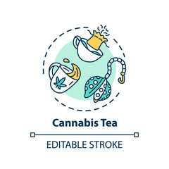 Cannabis tea concept icon