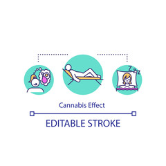 Cannabis effect concept icon