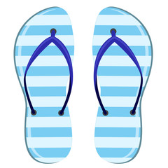 blue flip flops