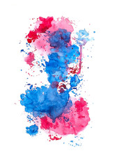 Abstract watercolor background. Raster illustration