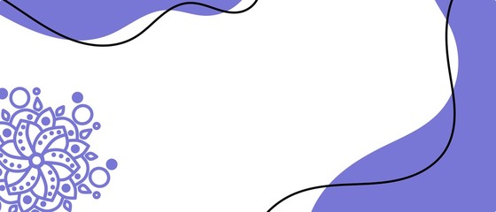 vector background mandala with wave, unique , simple, mandala, banner