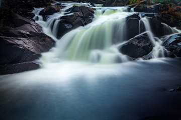 Fototapeta na wymiar Long exposure waterfall Almont Canada.