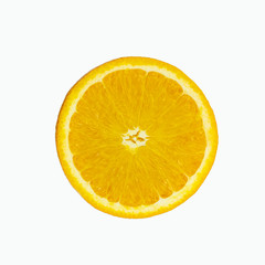 Fresh Orange sliced isolated on white background. Clipping path.