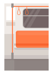 Metro empty interior semi flat vector illustration