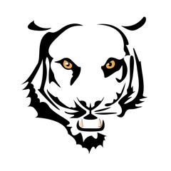 tiger head front view ilustration