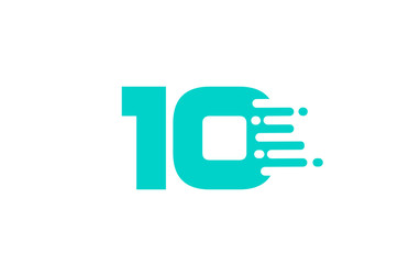10 number logo icon for business and company
