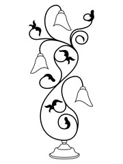 Stencil of decorative table lamp