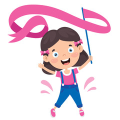 Happy Kid Doing Gymnastics Exercise