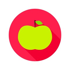 Flat Apple Circle Icon