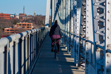 Bicyclist on the Bridge