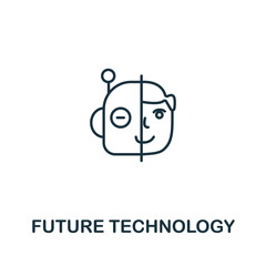 Future Technology icon from artificial intelligence collection. Simple line Future Technology icon for templates, web design and infographics