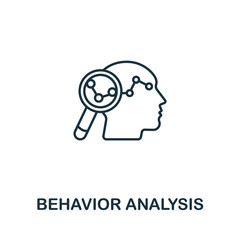 Behavior Analysis icon from artificial intelligence collection. Simple line Behavior Analysis icon for templates, web design and infographics